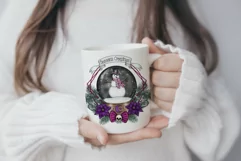 Creepy Christmas sublimation design - Creepy snowglobe png Product Image 4