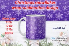 Mug Wrap Sublimation Design Png| Christmas Mug Wrap Template Product Image 1