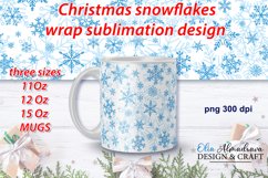 Mug Wrap Sublimation Design| Christmas Mug Wrap Template Png Product Image 1