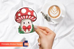 Christmas Mushroom Sticker,Christmas Decor,Festive Mushroom Product Image 1