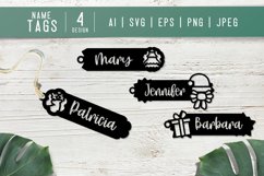 Christmas Tag with Customisable Text Design Product Image 1