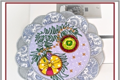 Christmas Napkin FSL Applique In-the-Hoop Embroidery Design Product Image 2