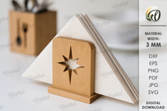 Christmas Napkin Holder Laser Cut. Kitchen Decor SVG Product Image 1