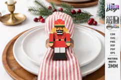 3D Christmas Napkin Ring Laser Cut | Festive Table Decor Product Image 1