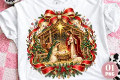 Christmas Nativity Ornament PNG Product Image 1