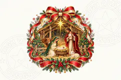 Christmas Nativity Ornament PNG Product Image 4