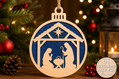 Christmas Nativity Ornament SVG Laser Cut Product Image 1