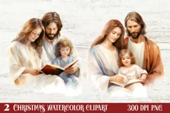Christmas Nativity Watercolor Clipart, Christmas PNG Product Image 1