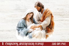 Christmas Nativity Watercolor Clipart, Christmas PNG Product Image 1