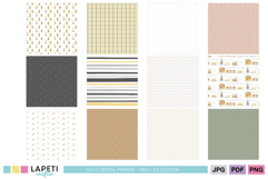 Neutral holiday digital papers for scrapbooking and crafts