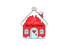 Christmas New Home Laser Cut Ornament SVG Product Image 2