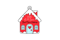 Christmas New Home Laser Cut Ornament SVG Product Image 2