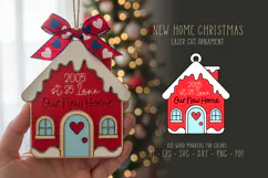 Christmas New Home Laser Cut Ornament SVG Product Image 1