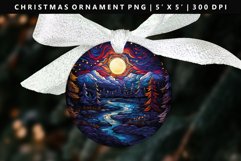 Stained Glass Christmas Ornament Sublimation PNG Product Image 1