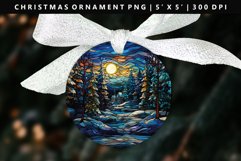 Stained Glass Christmas Ornament Sublimation PNG Product Image 1