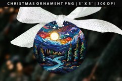 Stained Glass Christmas Ornament Sublimation PNG Product Image 1