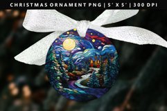 Stained Glass Christmas Ornament Sublimation PNG Product Image 1