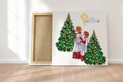 Christian Christmas Clipart, Holy Night Sublimation Product Image 6