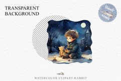 Christmas Night Fantasy Kids Clipart Winter Childrens Book Art Image Watercolor Transparent Print illustration sublimation printable digital junk journaling  watercolor Christmas Night Kids, Cute Winter Children clipart, xmas child, Girl Boy fantasy art