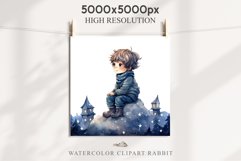 Christmas Night Fantasy Kids Clipart Winter Children&#039;s Book Art Image Watercolor Transparent Print illustration sublimation printable digital junk journaling  watercolor Christmas Night Kids, Cute Winter Children clipart, xmas child, Girl Boy fantasy art