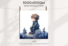 Christmas Night Fantasy Kids Clipart Winter Children's Book Art Image Watercolor Transparent Print illustration sublimation printable digital junk journaling  watercolor Christmas Night Kids, Cute Winter Children clipart, xmas child, Girl Boy fantasy art