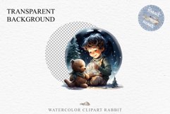 Christmas Night Fantasy Kids Clipart Winter Childrens Book Art Image Watercolor Transparent Print illustration sublimation printable digital junk journaling  watercolor Christmas Night Kids, Cute Winter Children clipart, xmas child, Girl Boy fantasy art
