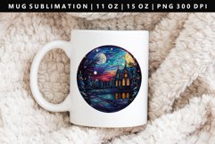 Christmas Night 11oz, 15oz Mug Sublimation PNG Design Product Image 1
