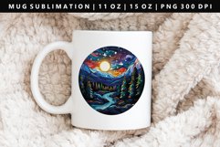 Christmas Night 11oz, 15oz Mug Sublimation PNG Design Product Image 1
