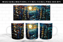 Christmas Night 11oz, 15oz Mug Sublimation PNG Design Product Image 1