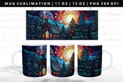 Christmas Night 11oz, 15oz Mug Sublimation PNG Design Product Image 1