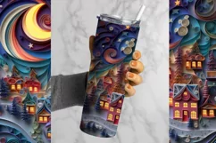 Christmas Night Tumbler Wrap, 20 oz tumbler wrap, Christmas Night Tumbler Wrap, Christmas Tree Png