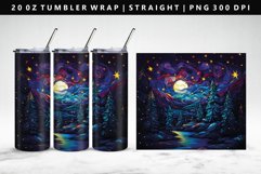 Winter Stained Glass Tumbler Wrap Sublimation Product Image 1