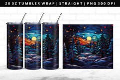 Winter Stained Glass Tumbler Wrap Sublimation Product Image 1