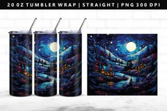 Winter Stained Glass Tumbler Wrap Sublimation Product Image 1