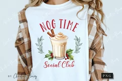 Nog Time Social Club Christmas PNG Product Image 3
