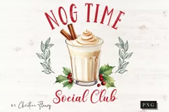 Nog Time Social Club Christmas PNG Product Image 4
