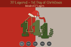 3D Layered 1st day of Christmas Product Image 2