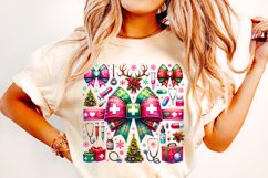 Christmas Nurse PNG, Coquette Bow PNG, Nurse Christmas PNG Product Image 2