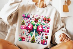 Christmas Nurse PNG, Coquette Bow PNG, Nurse Christmas PNG Product Image 3