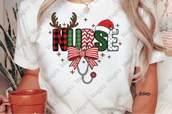 Christmas Nurse Medical Coquette Bow PNG Product Image 2