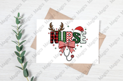 Christmas Nurse Medical Coquette Bow PNG Product Image 3