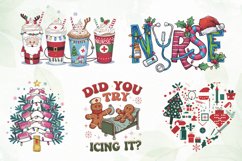 Christmas Nurse Sublimation Clipart Product Image 2