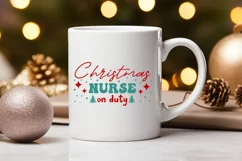 Christmas Nurse On Duty SVG, Nurse Xmas Trendy Cricut File Product Image 3