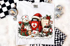 Christmas Nurse PNG, Holiday Medical Collage Sublimation Product Image 2