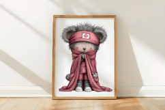 Christmas Nurse Teddy Bear Clipart Product Image 3