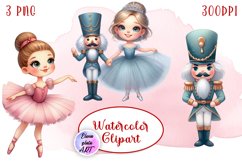 Watercolor Christmas Nutcracker Clipart, Nutcracker PNG Product Image 1