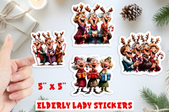 Christmas stickers, best friends ladies friendship sticker Product Image 1