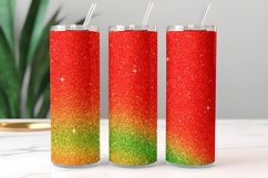 Christmas Ombre Glitter Tumbler Design PNG 102 Product Image 1