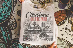 Christmas on the farm PNG - Retro western Christmas Product Image 2