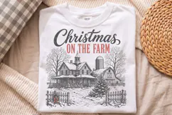 Christmas on the farm PNG - Retro western Christmas Product Image 3